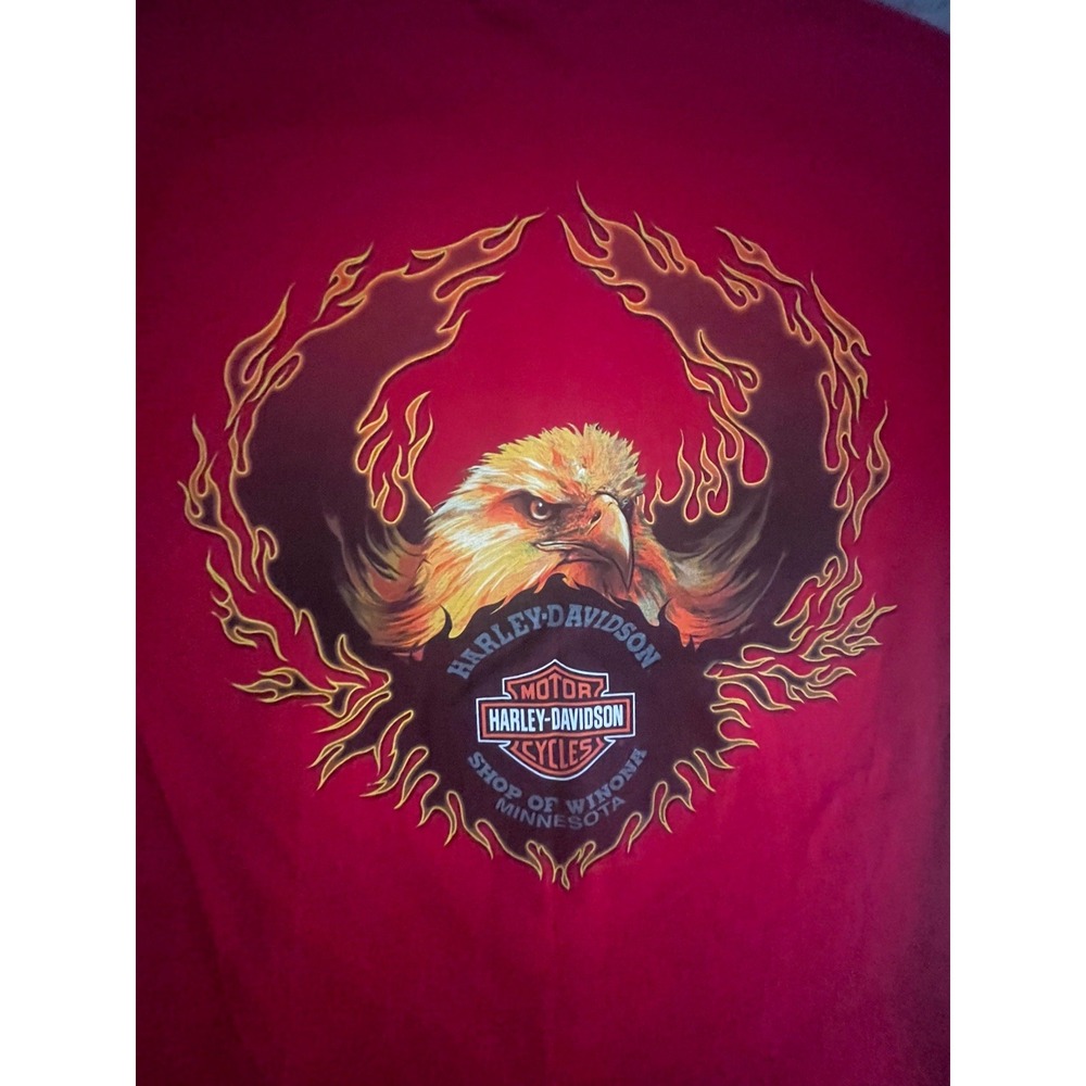 Vintage Harley-Davidson Fiery Eagle Graphic Winona MN  T-Shirt Medium